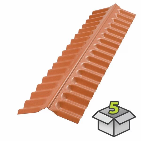 4 Ft Red Brick Ridge Cap, 5PK, Suntop, Mfr#: 193384