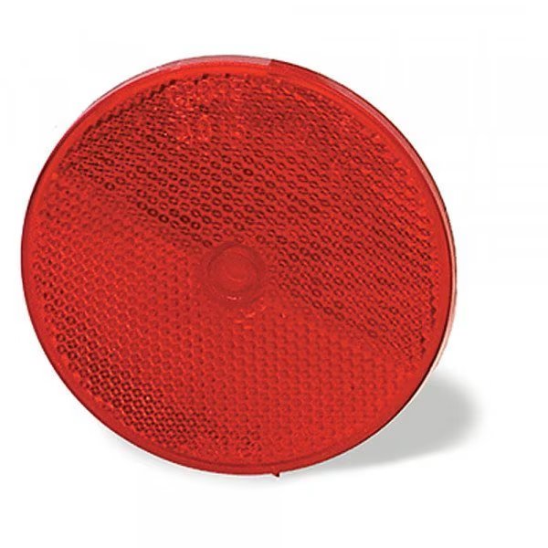 REFLECTOR-3 1/4 RND- RED- SLD- CENTER-MN, Grote Lighting, Mfr#: 40152