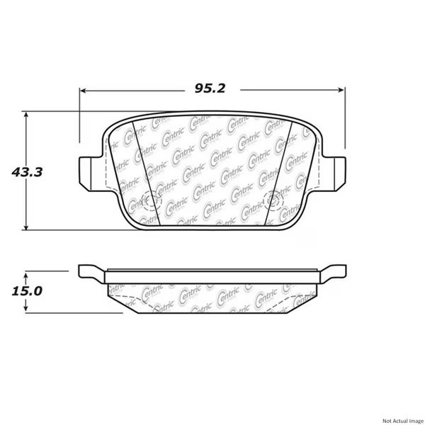 EXT WEAR BRAKE PAD W/HARDWARE, Centric Parts, Mfr#: 106.1314