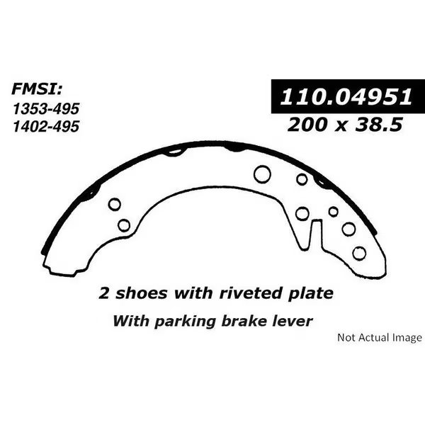 Premium Brake Shoes, 111.04951, Centric Parts, Mfr#: 111.04951