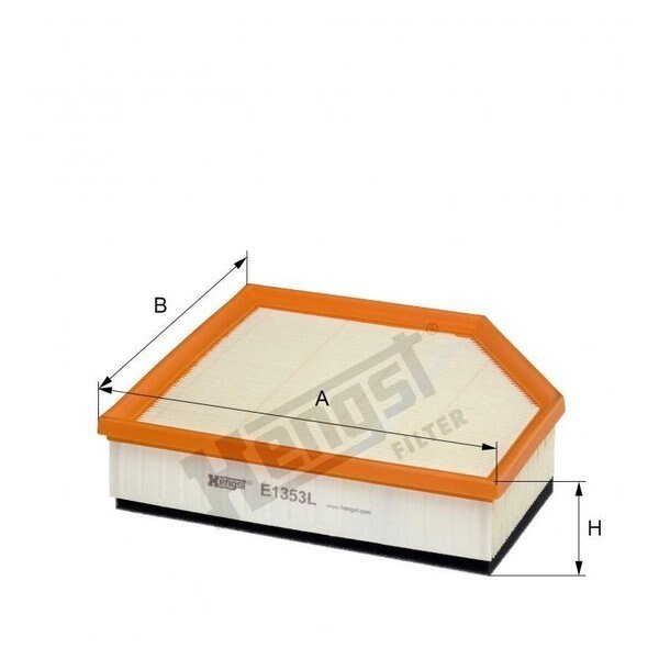 Air Filter, E1353L, Hengst, Mfr#: E1353L