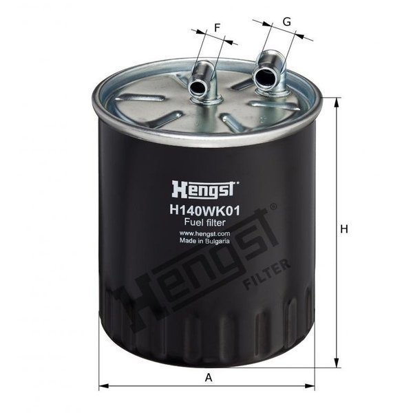 Fuel Filter, H140Wk01, Hengst, Mfr#: H140WK01