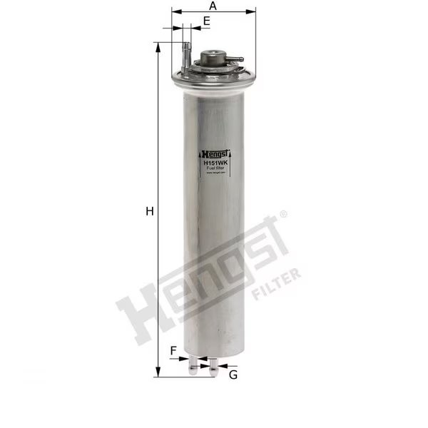 Fuel Filter, H151Wk, Hengst, Mfr#: H151WK