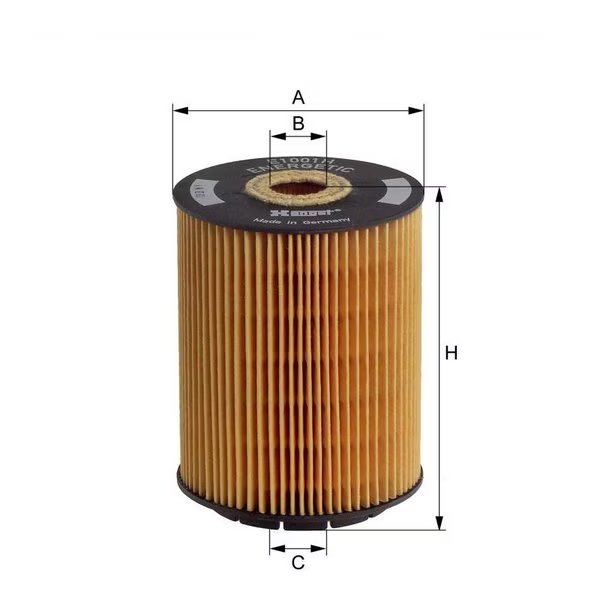 Oil Filter, E1001Hd28, Hengst, Mfr#: E1001HD28