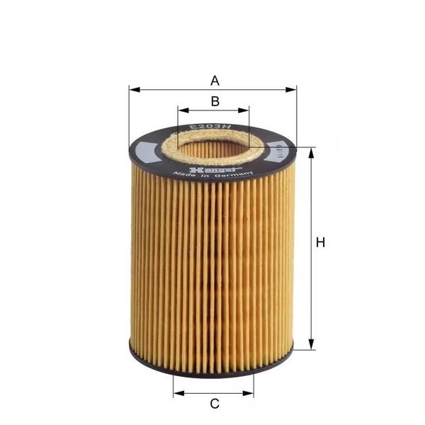 Oil Filter, E203Hd67, Hengst, Mfr#: E203HD67