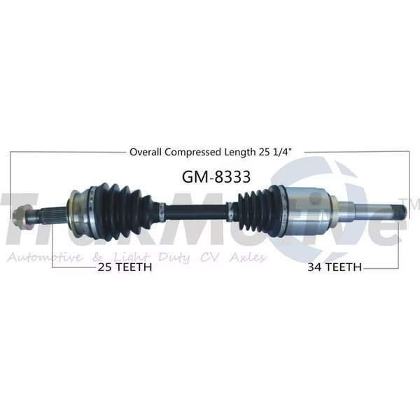 Cv Axle Shaft, Gm-8333, Surtrack Axle, Mfr#: GM-8333