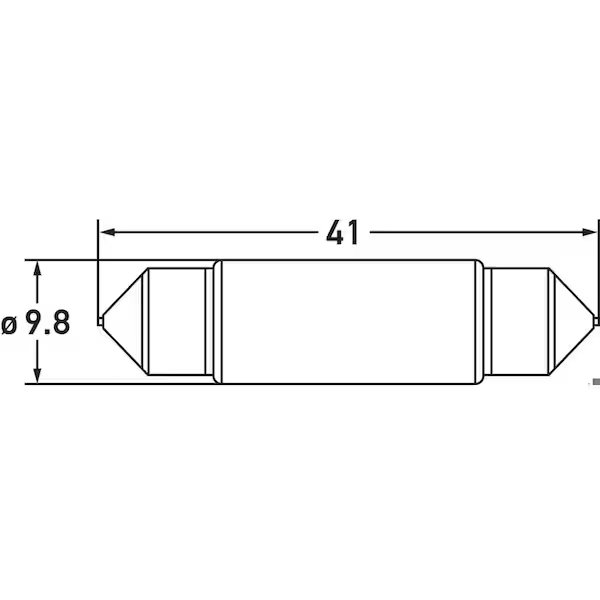 Bulb Led 6411 12V 1W Sv8.5-8 6.5K 41 Sgl Courtesy Light, 6411Led6.5K, Hella, Mfr#: 6411LED6.5K