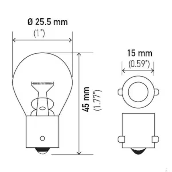 BULB 7506 12V 21W BA, Hella, Mfr#: 7506