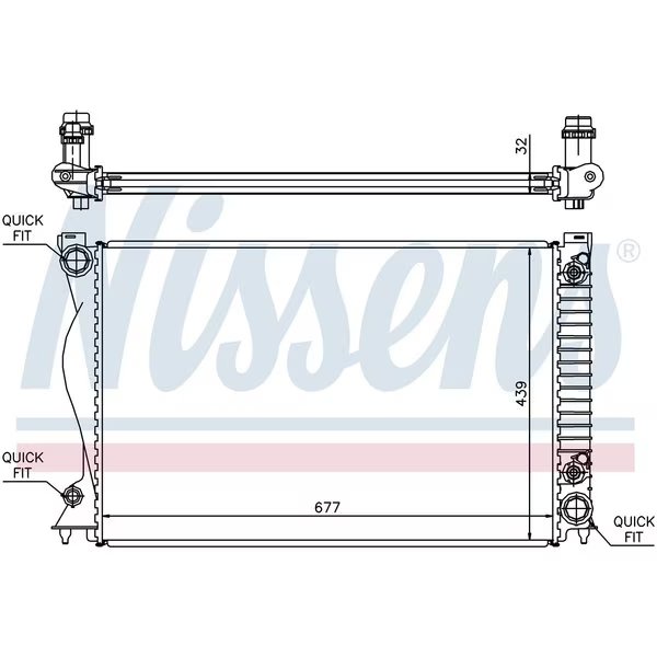 Nissens Radiator, 60236A, Nissen, Mfr#: 60236A