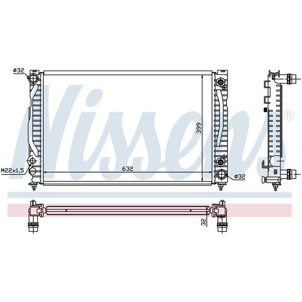 Nissens Radiator, 60498, Nissen, Mfr#: 60498