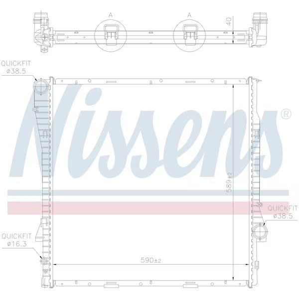 Nissens Radiator, 60787A, Nissen, Mfr#: 60787A