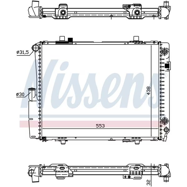 Nissens Radiator, 62582A, Nissen, Mfr#: 62582A