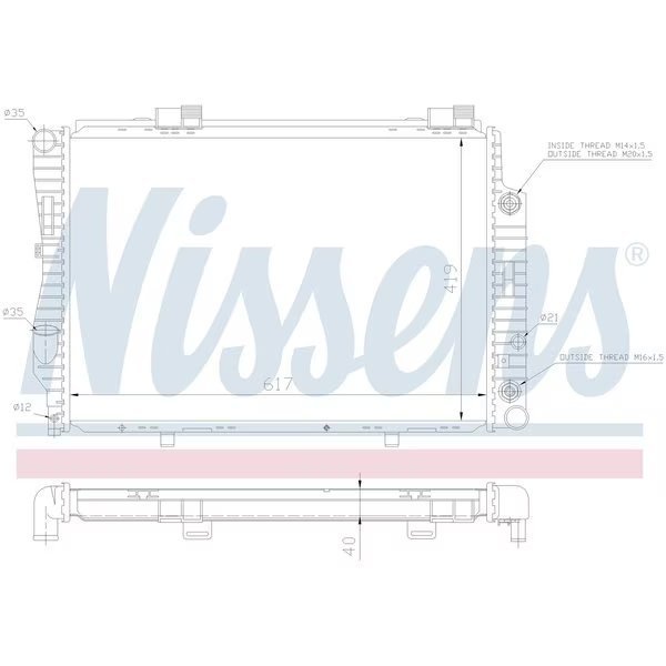 Nissens Radiator, 62739A, Nissen, Mfr#: 62739A