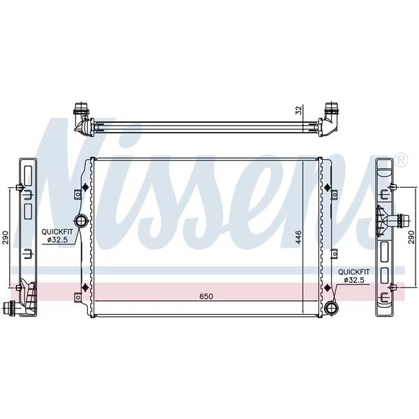 Radiator, 65309, Nissen, Mfr#: 65309