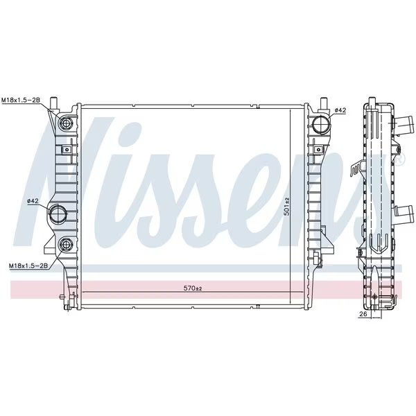 Nissens Radiator, 66708, Nissen, Mfr#: 66708