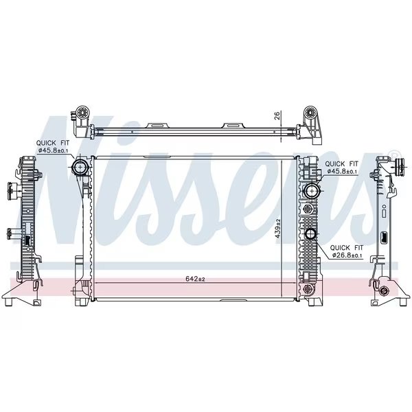 Nissens Radiator, 67168, Nissen, Mfr#: 67168
