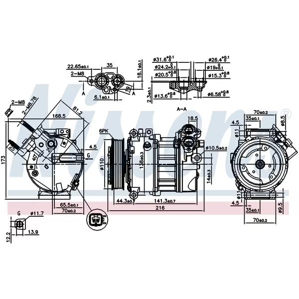 A/C Compressor, 890123, Nissen, Mfr#: 890123