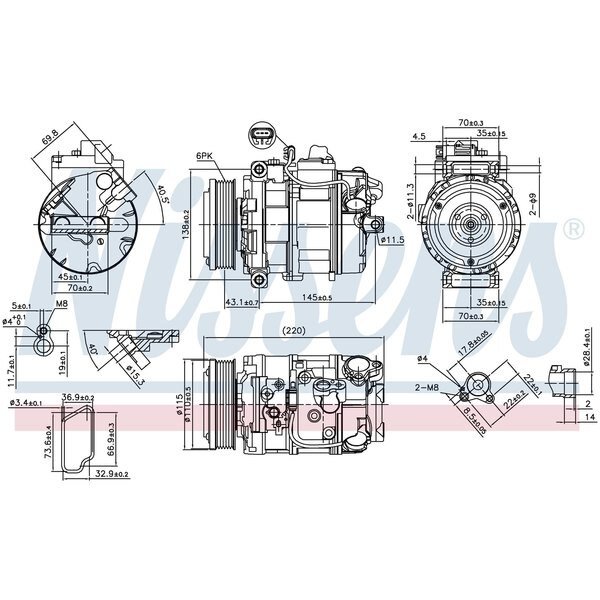 A/C Compressor, 89599, Nissen, Mfr#: 89599