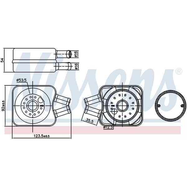 Oil Cooler, 90607, Nissen, Mfr#: 90607
