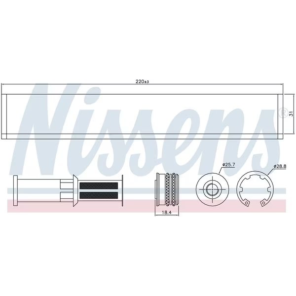 Receiver Drier, 95598, Nissen, Mfr#: 95598