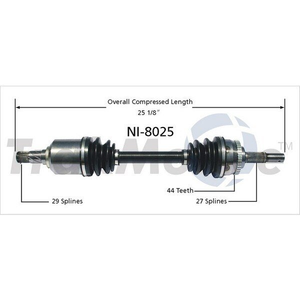 Cv Axle Shaft, Ni-8025, Surtrack Axle, Mfr#: NI-8025