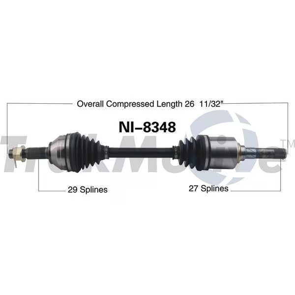 Cv Axle Shaft, Ni-8348, Surtrack Axle, Mfr#: NI-8348