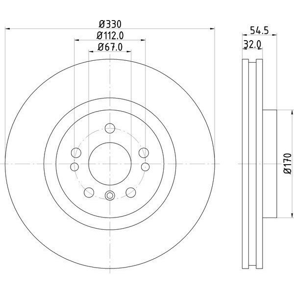 Brake Disc, 355126301, Pagid Brakes, Mfr#: 355126301