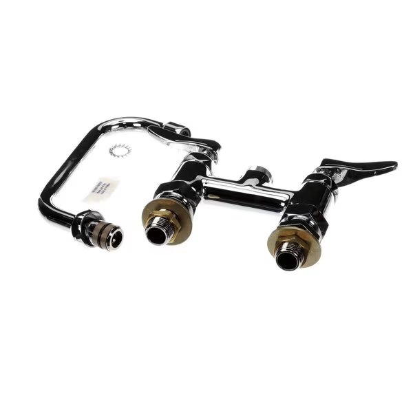 Double Pantry Faucet Deck Mount 4 Centers 6 S, T&S Brass, Mfr#: B-0228-CC