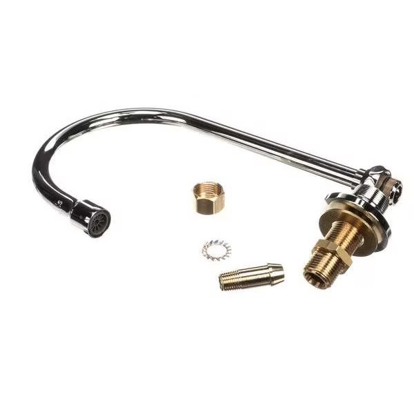 Rigid Gooseneck, Deck Mount, 5-1/2 Spread, 10-1/4, T&S Brass, Mfr#: B-0520