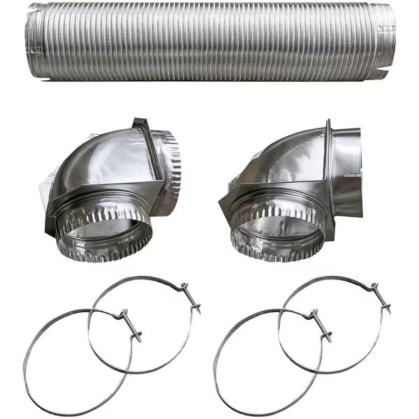 Semi-Rigid Dryer Vent Kit with Close Elbow, Builders Best, Mfr#: 110050