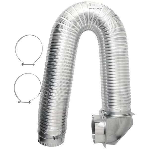 UL Transition-Duct 4" x 8 ft. Single-Elbow Kit, Builders Best, Mfr#: 111718