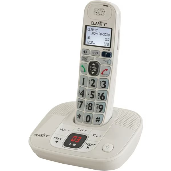 DECT 6.0 D712 Amplified Cordless Phone with Digital Answering System, Clarity, Mfr#: 53712