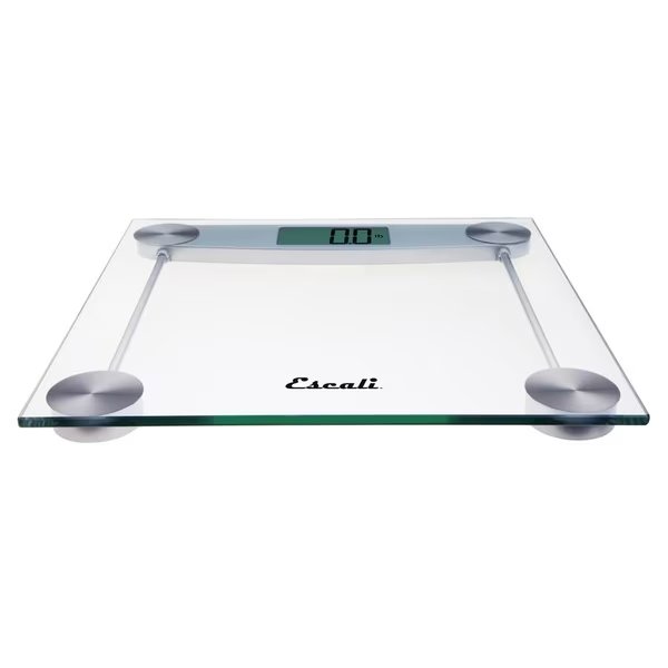 Square Clear Glass Bathroom Scale, Escali, Mfr#: E184