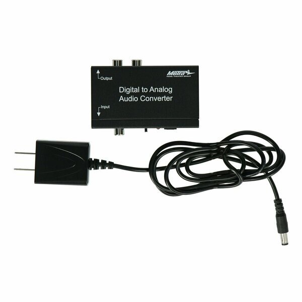 Digital TOSLINK/Optical SPDIF to RCA Audio Converter, Metra, Mfr#: CS-DAC2