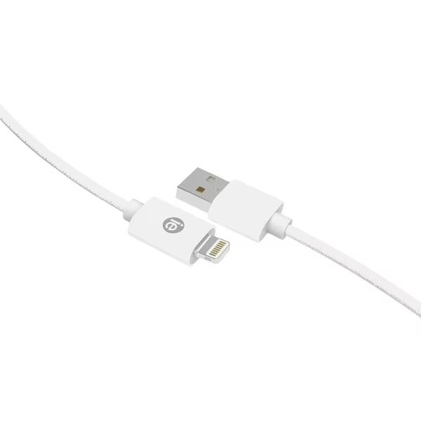 Charge and Sync Braided 10 ft. Lightning to USB Cable (White), Iessentials, Mfr#: IEN-BC10L-WT