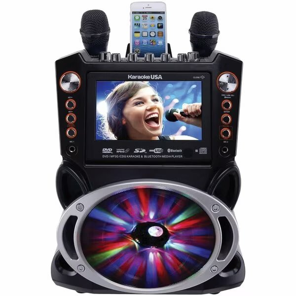 Bluetooth Karaoke Machine With Synchronized Leds, Karaoke Usa, Mfr#: GF846