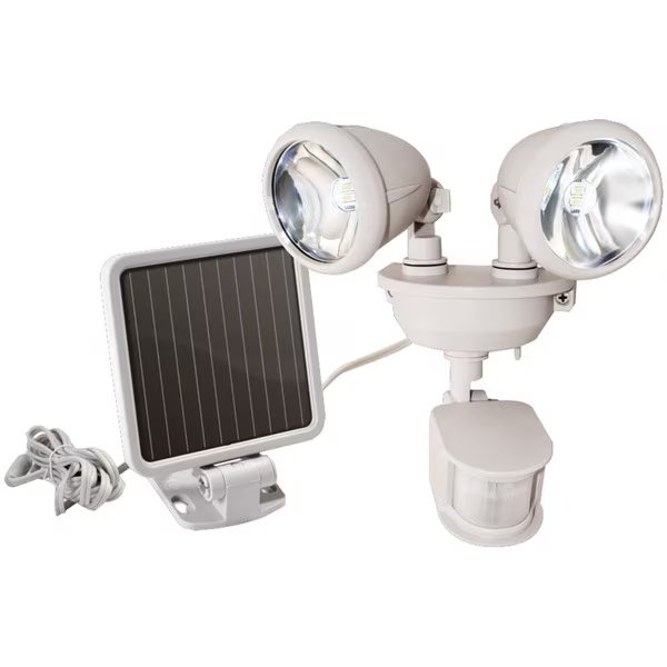 Dual-Head Solar Spotlight (Off White), Maxsa Innovations, Mfr#: 44218