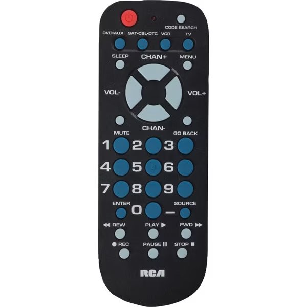 Palm-Sized 4-Device Universal Remote, Rca, Mfr#: RCR504BZ