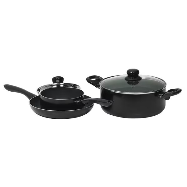 Simplicity 5-Piece Cookware Set with Bakelite Handles, Starfrit, Mfr#: 33059-002-0000