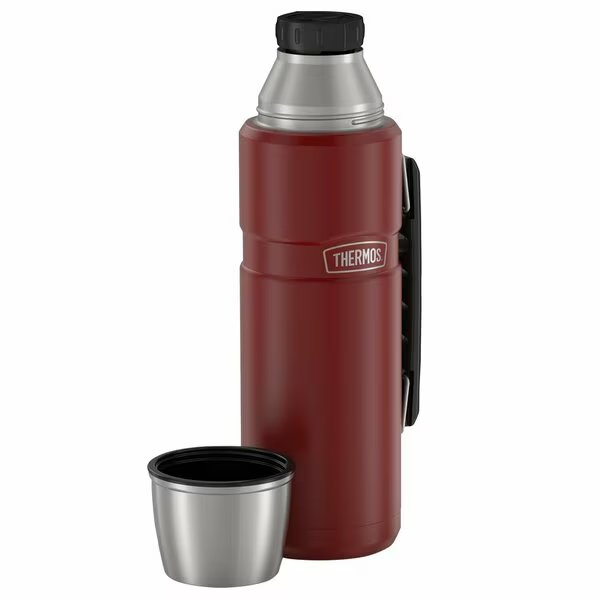 40-Ounce Stainless King Vacuum-Insulated Stainless Steel Beverage Bottle Matte Red, Thermos, Mfr#: SK2010MR4