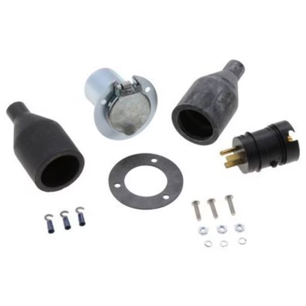 Weatherproof Field Wired Plug - 120V 15A, 3 Hole Round, Zinc Plated Receptacle, Zerostart, Mfr#: 8605505