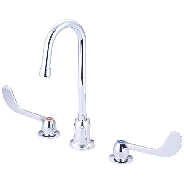 Two Handle Concealed Ledge Kitchen Faucet, NPSM, Widespread, Chrome, Number of Holes: 3 Hole, Central Brass, Mfr#: 1172-ELS17-E0.5