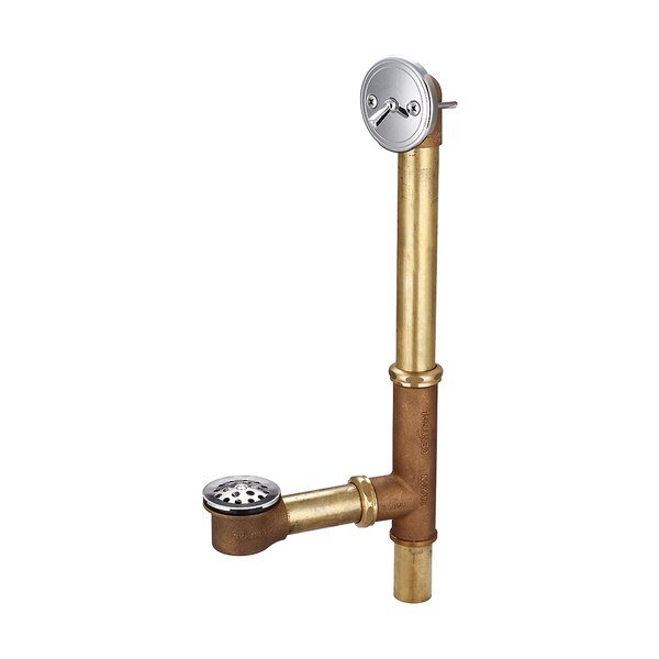 Multi-Tub Trip Lever Bath Drain, Polished Chrome, Weight: 5.13, Central Brass, Mfr#: 1665-WX