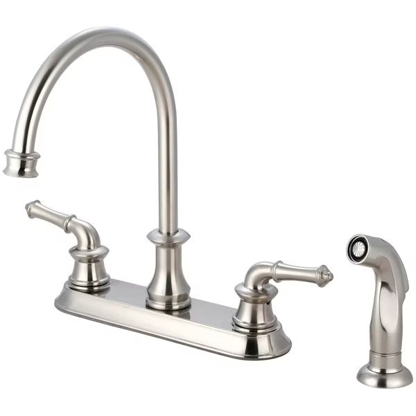 Two Handle Kitchen Faucet in PVD Brushed Nickel, Pioneer, Mfr#: 2DM301-BN