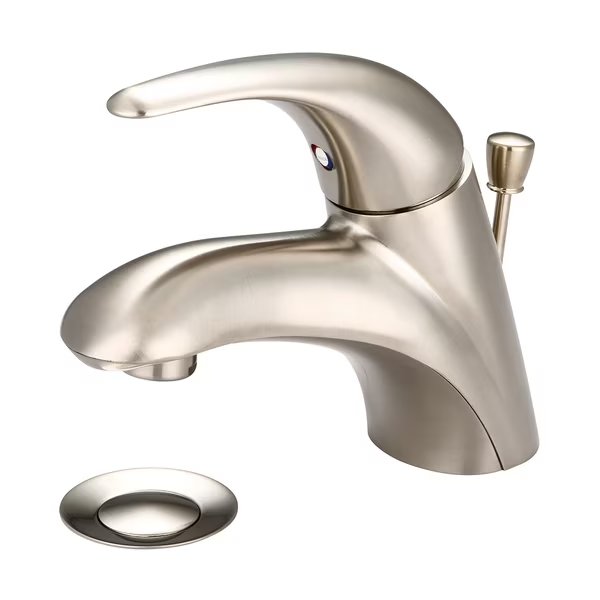 Single Handle Bathroom Faucet, Compression Hose, Brushed Nickel, Weight: 4.4, Pioneer Faucets, Mfr#: 3LG260H-BN