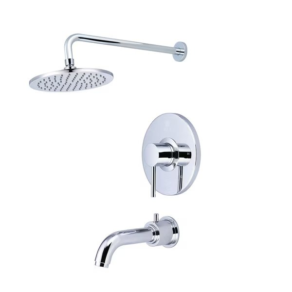 Single Handle Tub and Shower Trim Set, Wallmount, Polished Chrome, Pioneer Faucets, Mfr#: T-4MT115