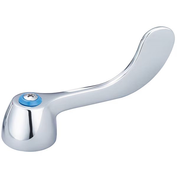 Wrist Handle (4") With Blue Index Ring And Screw-Cold, Polished Chrome, Central Brass, Mfr#: G-4147-C