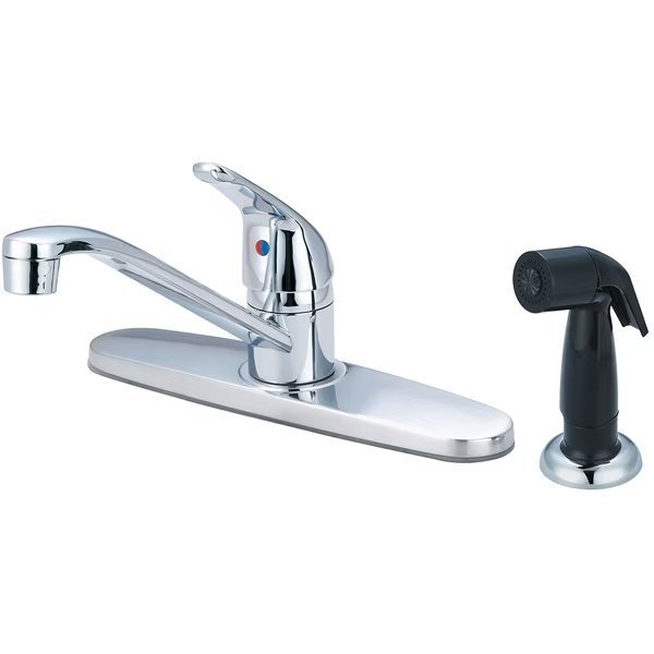 Single Handle Kitchen Faucet, NPSM, Standard, Polished Chrome, Overall Height: 6.25", Olympia Faucets, Mfr#: K-4161