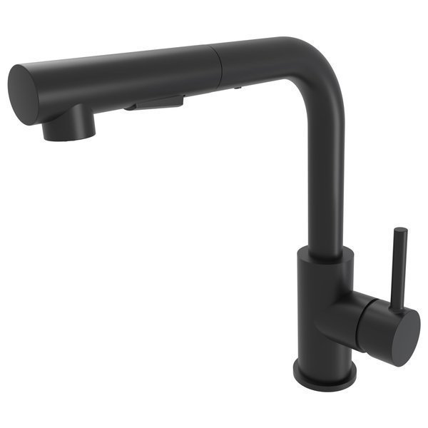 Single Handle Pull-Out Kitchen Faucet in Matte Black, Olympia, Mfr#: K-5085-MB