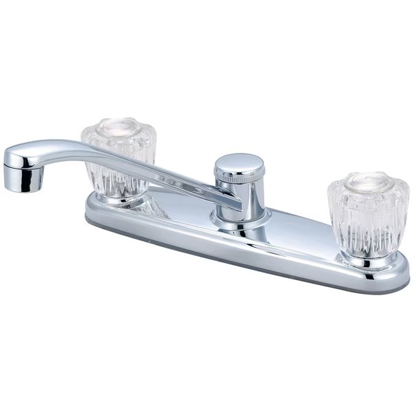 Two Handle Kitchen Faucet, NPSM, Standard, Polished Chrome, Weight: 2.9, Olympia Faucets, Mfr#: K-5120